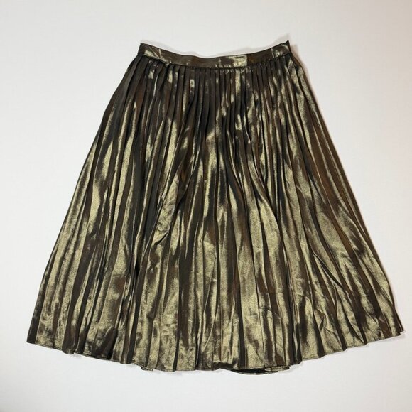Ann Taylor Dresses & Skirts - Ann Taylor Pleated Metallic A-Line Skirt